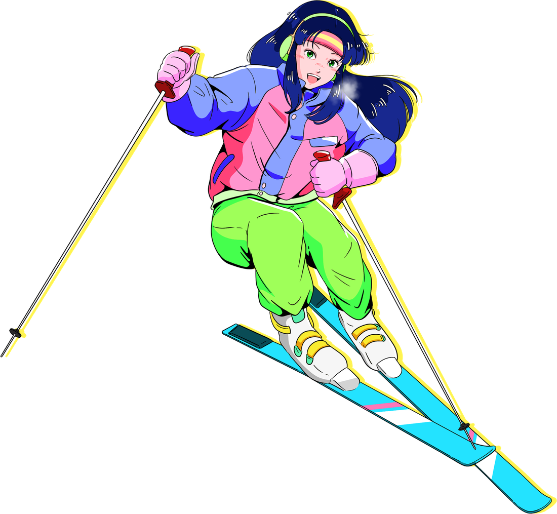 PURE SKI 滑雪女孩吉祥物